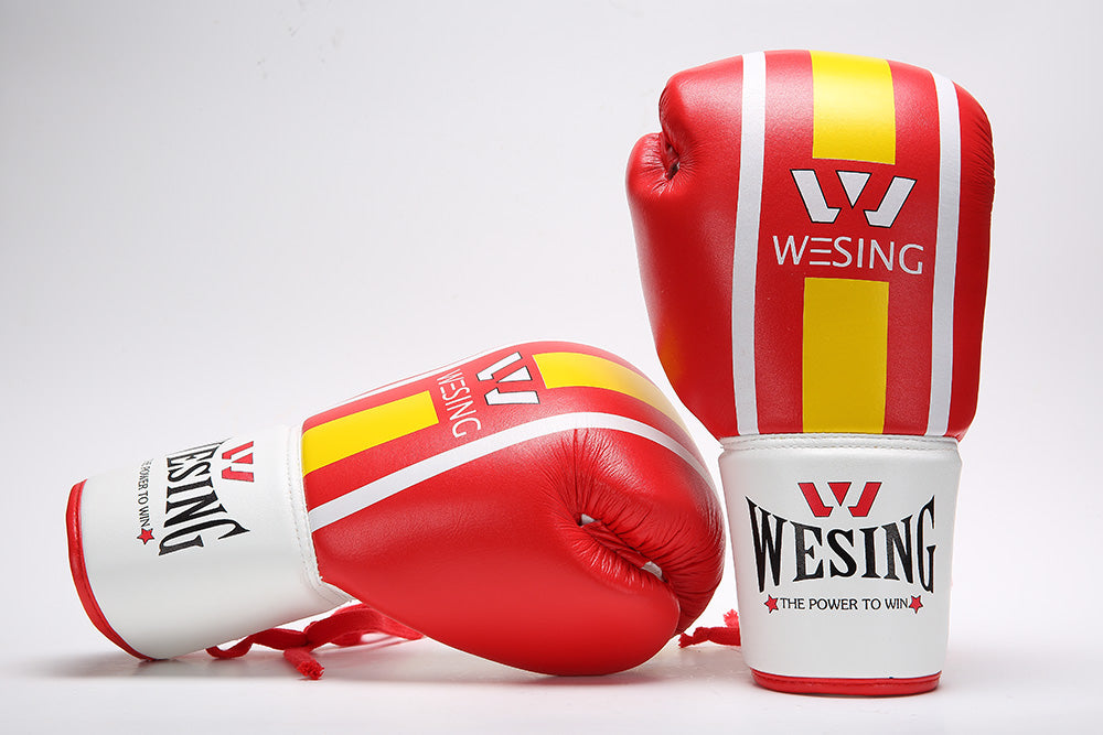 WESING Guantes de boxeo para hombres 14 Oz MMA Training Sparring Guantes 16  Oz Punch Mitts